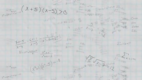 Animación-Del-Procesamiento-De-Datos-Matemáticos-Sobre-Fondo-De-Papel-Blanco