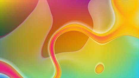 Colorful neon flowing liquid waves video animation
