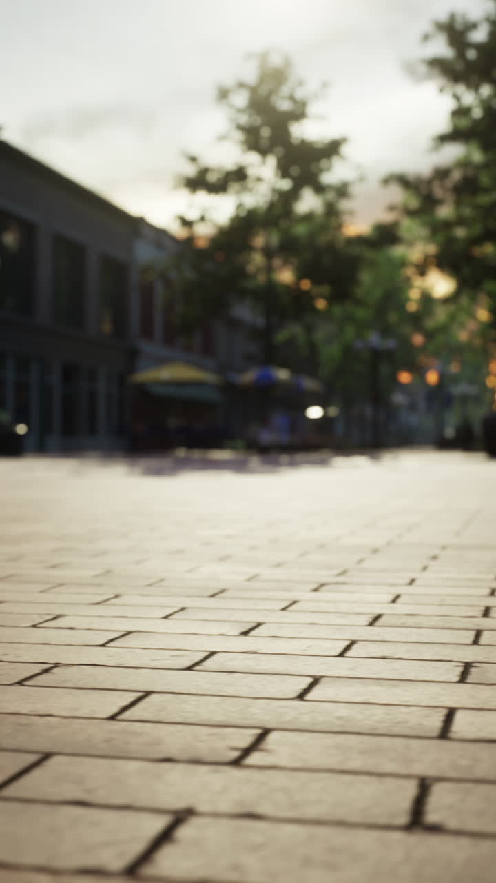 Empty City Street at Sunrise/Sunset