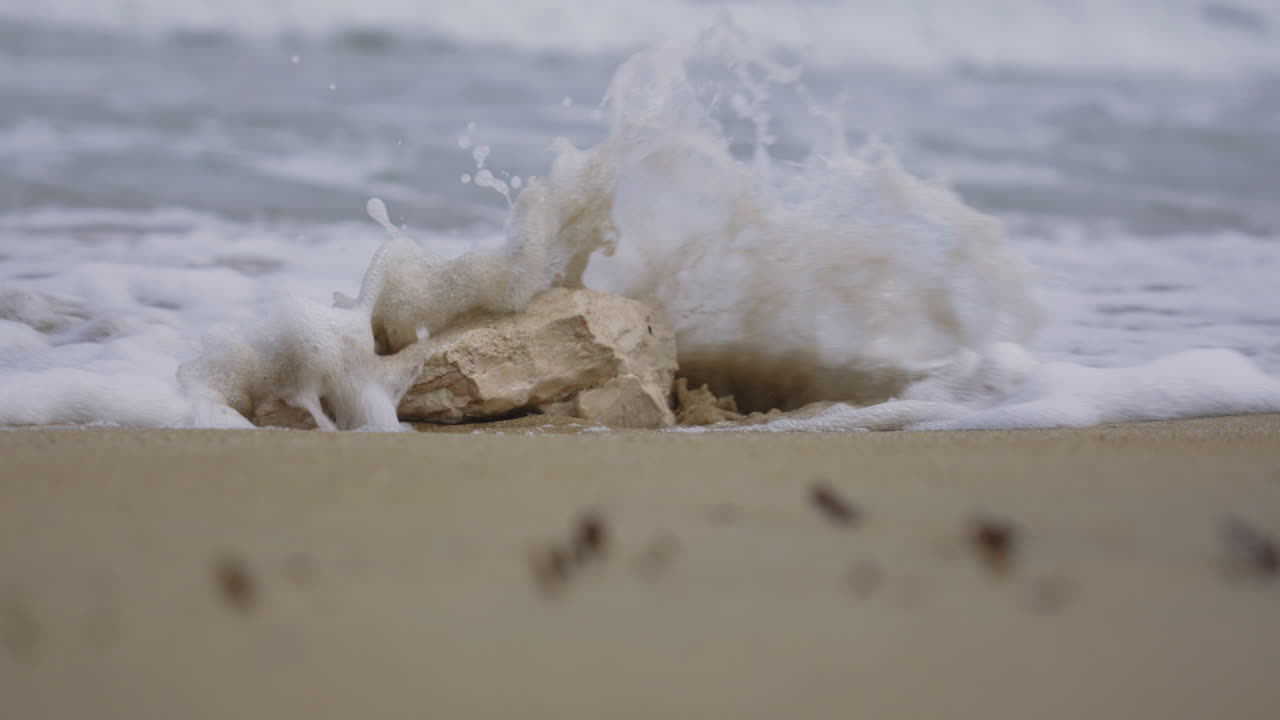 Heavy Sea Swells and Whitecaps in Slow Motion