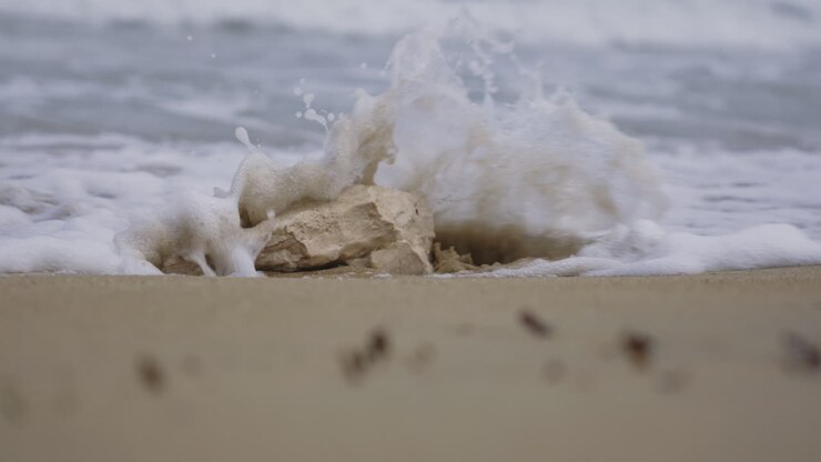 Heavy Sea Swells and Whitecaps in Slow Motion
