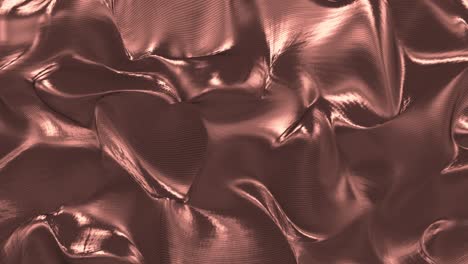 rose gold sparkly satin background. glamour satin texture 3d rendering loop 4k