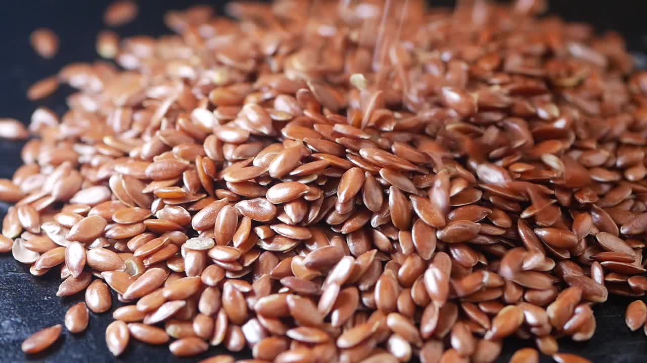 Pile of Flaxseeds
