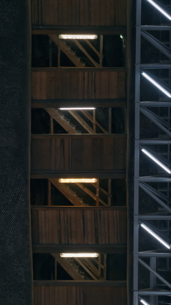 The inside of the Turda Salt Mine in Romania. Vertical
