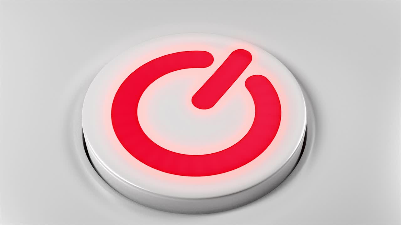 el botón de encendido apaga la tecnología del teléfono inteligente, la computadora, la televisión, el gadget, el dispositivo 4k.