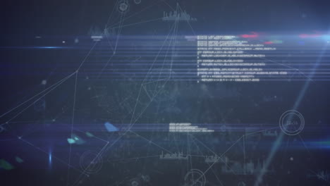 animación de la red de conexiones a través del procesamiento de datos