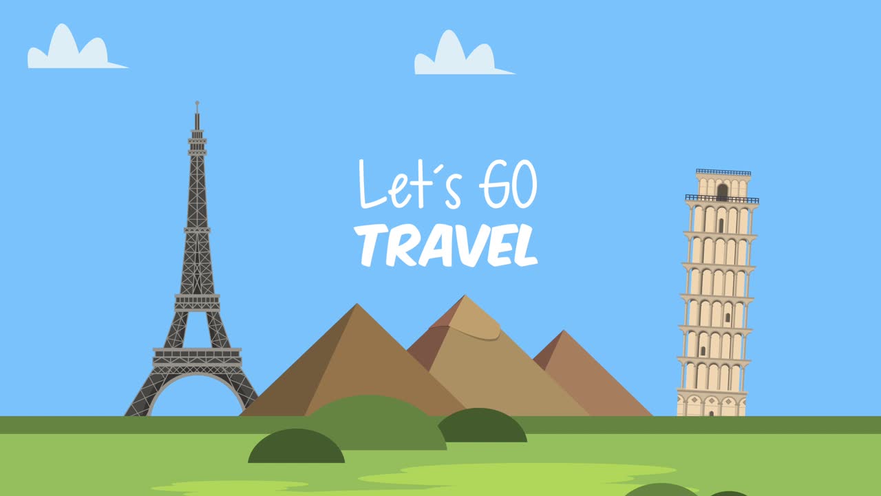 ランドマーク付きの旅行レタリングをしましょう