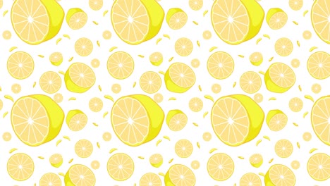 lemon slices transition through colorful backgrounds