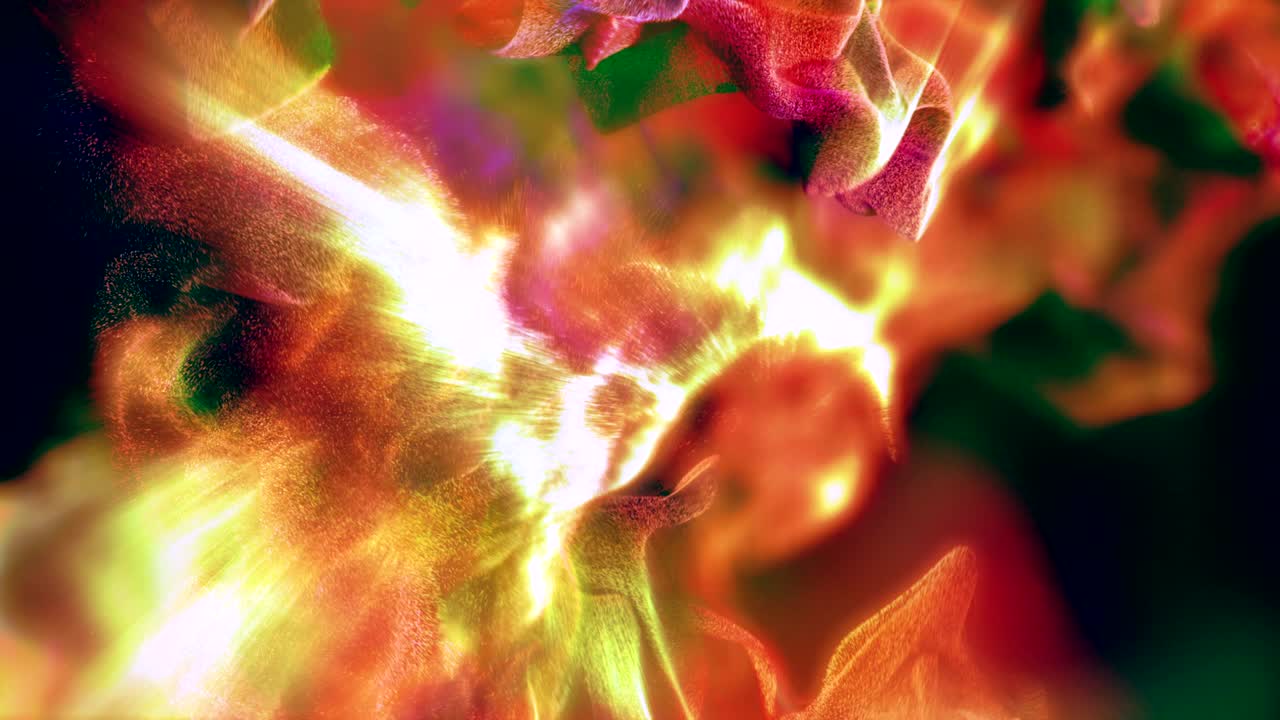 빛나는 입자, 아름다운 3d 애니메이션, 루핑