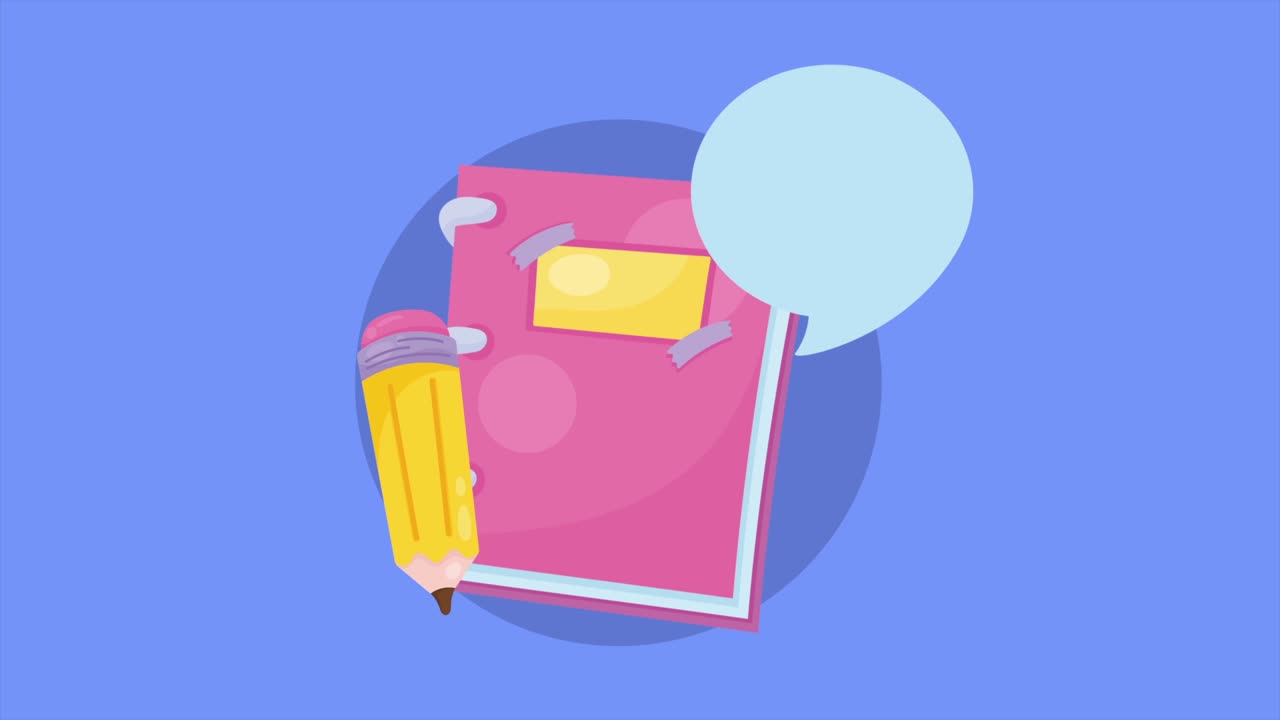 cuaderno rosado y lápiz