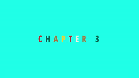 chapter 3 - colorful jumping text effect with christmas icons - text animation on cyan background