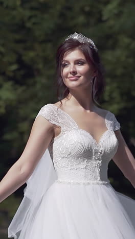 bride in a stunning wedding dress