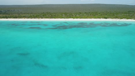 antena hacia atrás sobre el mar en bahia de las aguilas, republica dominicana