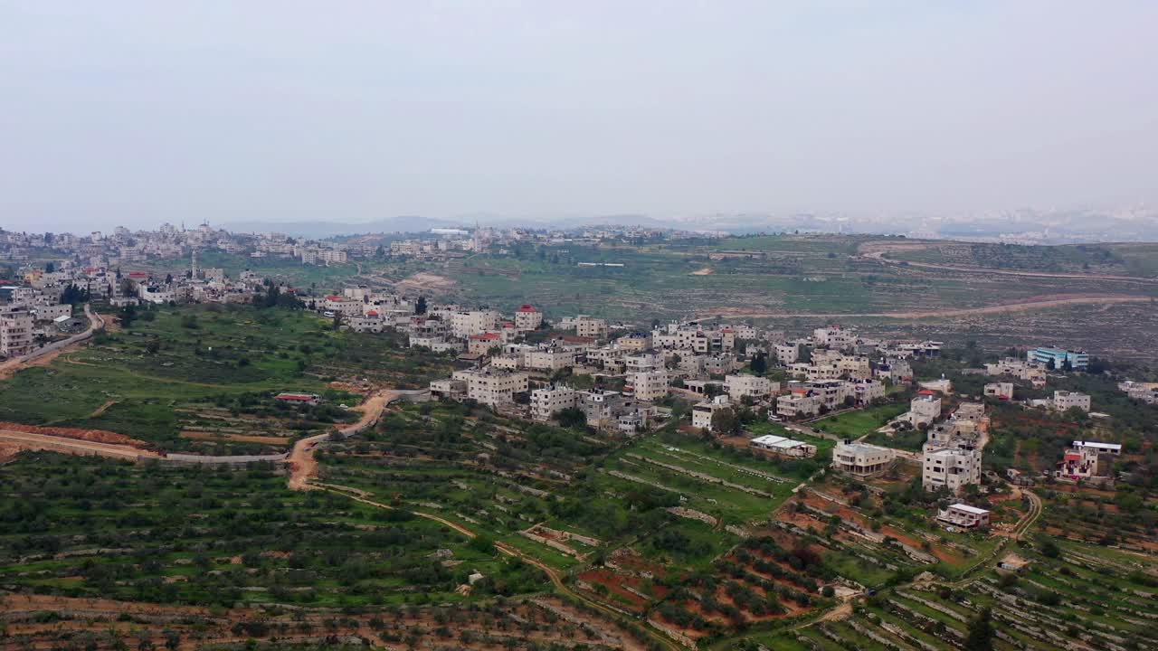 ciudad palestina bait surik cerca de jerusalem vista aérea