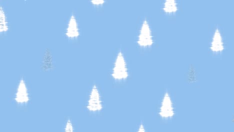 footage, christmas tree pine moves on a blue background, with space for text to place a logo or copy.
