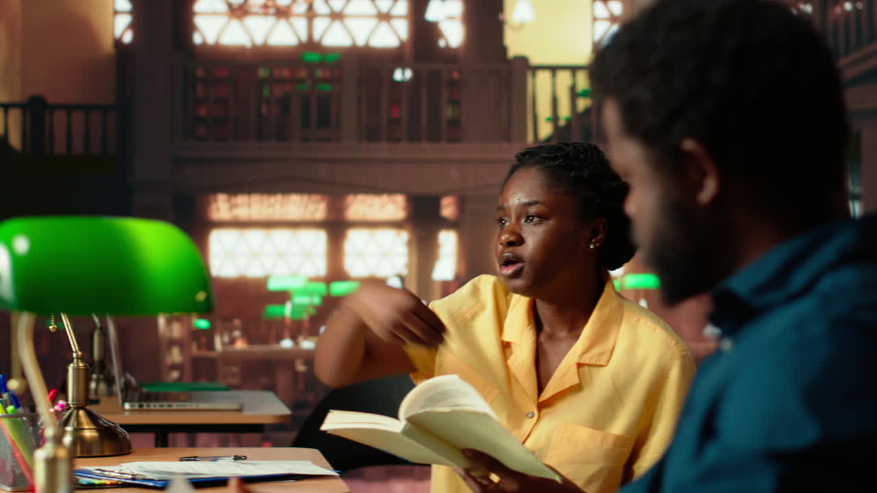 African american scholars reading course notes and comparing information