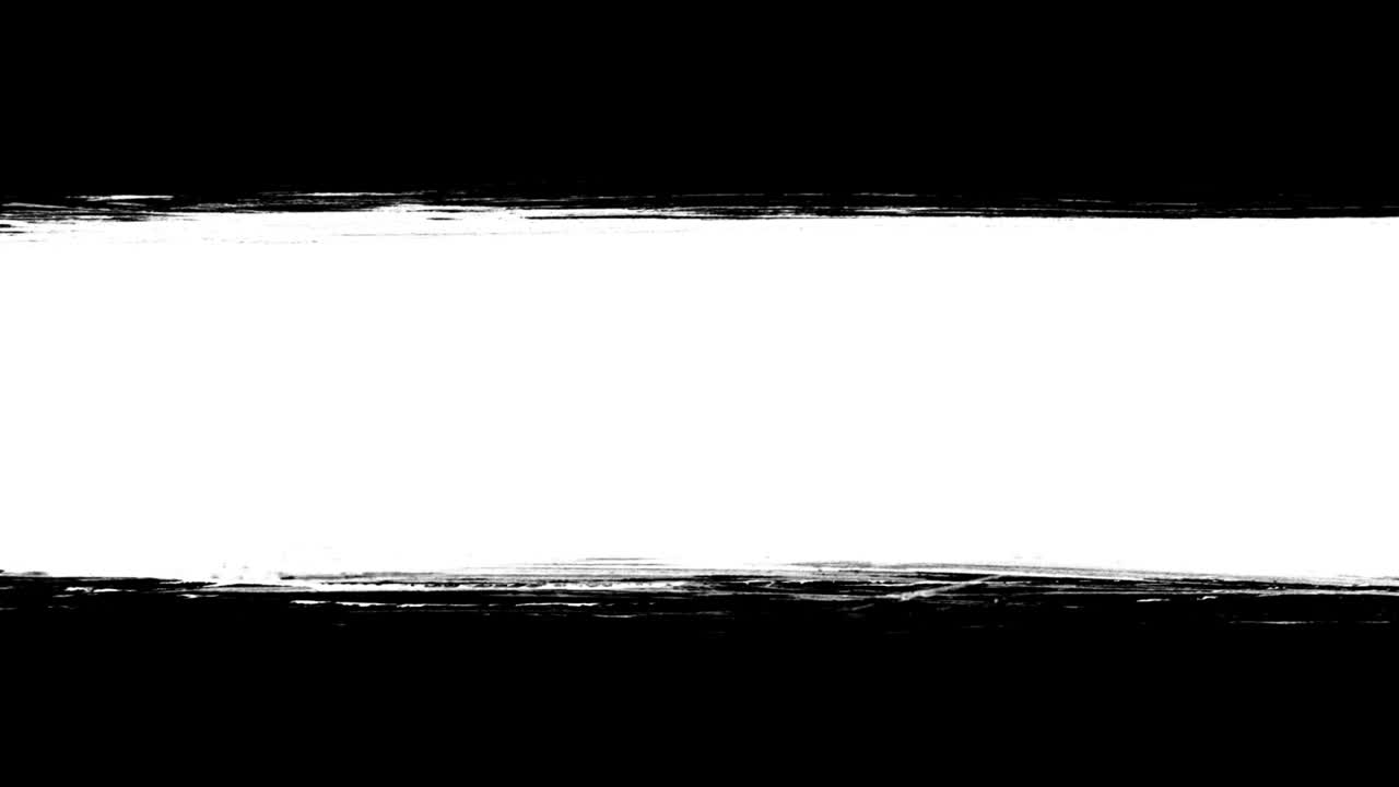 Animated Black and White Brush Stroke Transition