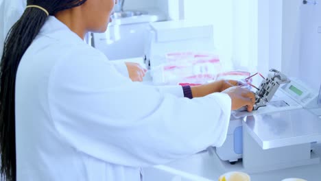 laboratory technicians working in blood bank 4k