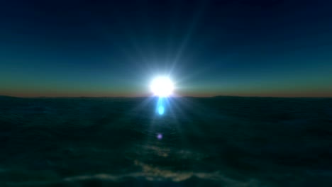 puesta de sol en el océano 4k