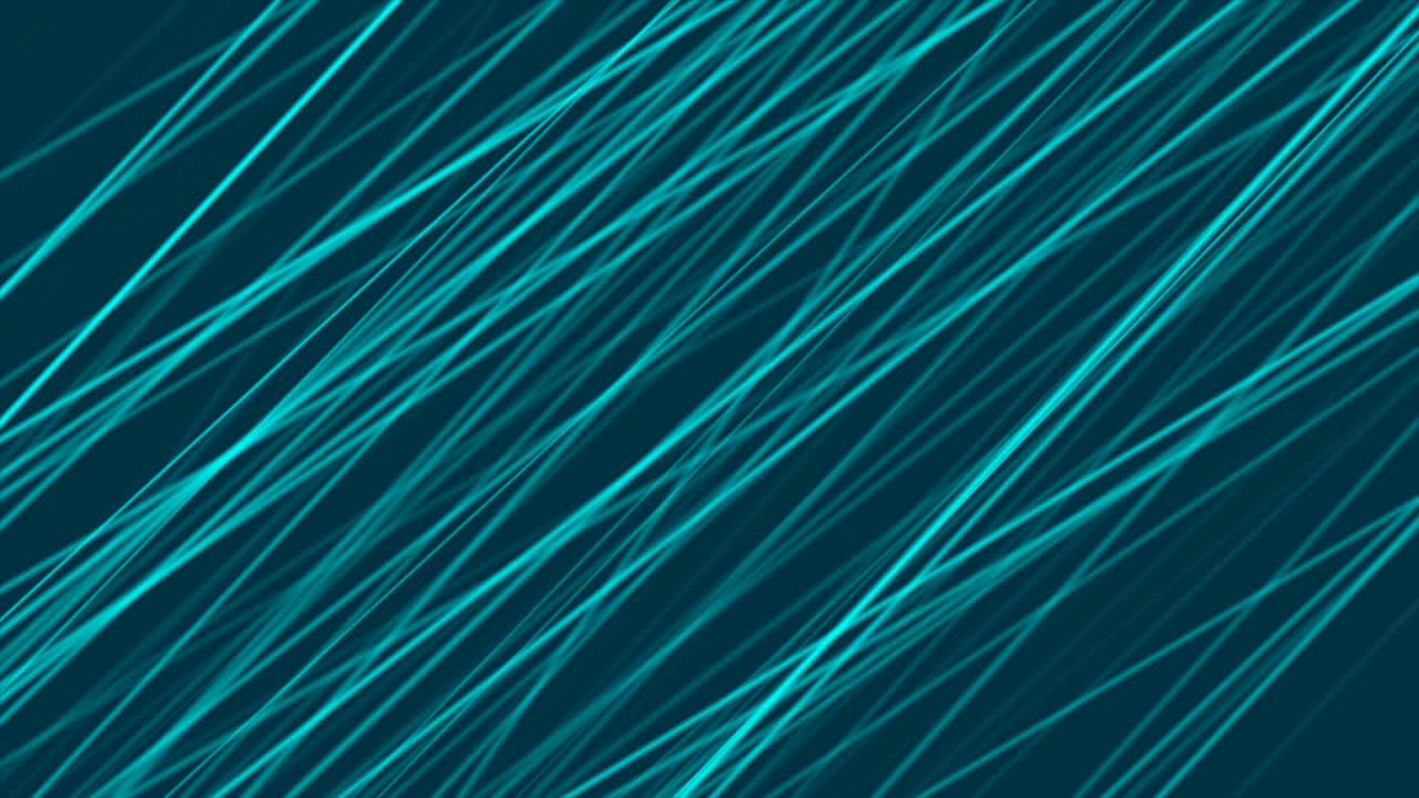líneas de neón brillantes de color azul cian animación de video abstracta