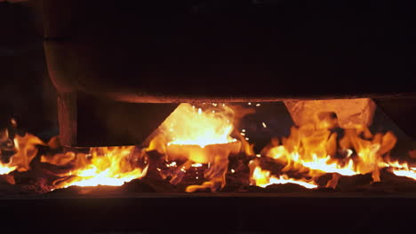 metal casting process in a furnace