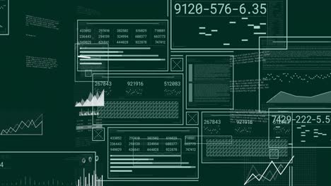 animation of data processing on black background