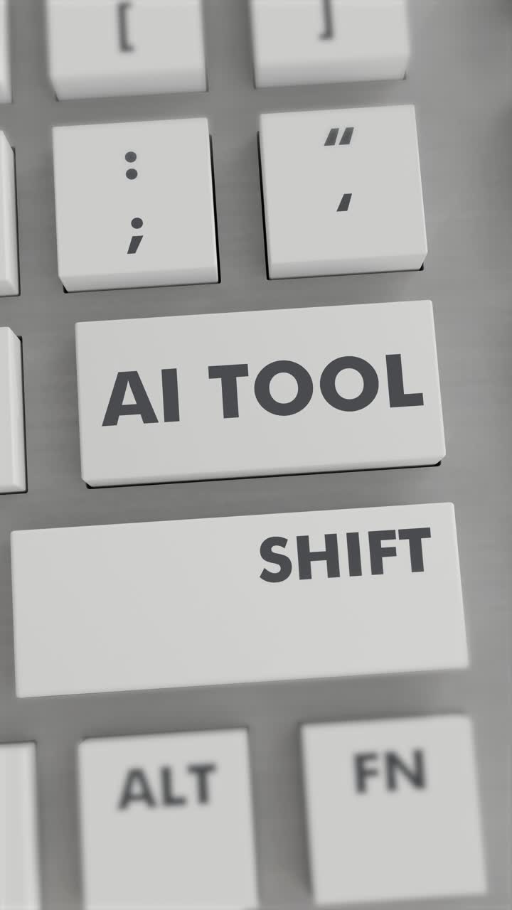 AI TOOL BUTTON PRESSING ON KEYBOARD Vertical Video