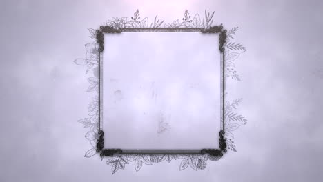 marco vintage de primer plano con movimiento de flores con fondo de boda 13