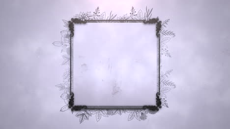 closeup vintage frame with flowers motion with wedding background 13