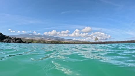 in the peaceful turquoise sea