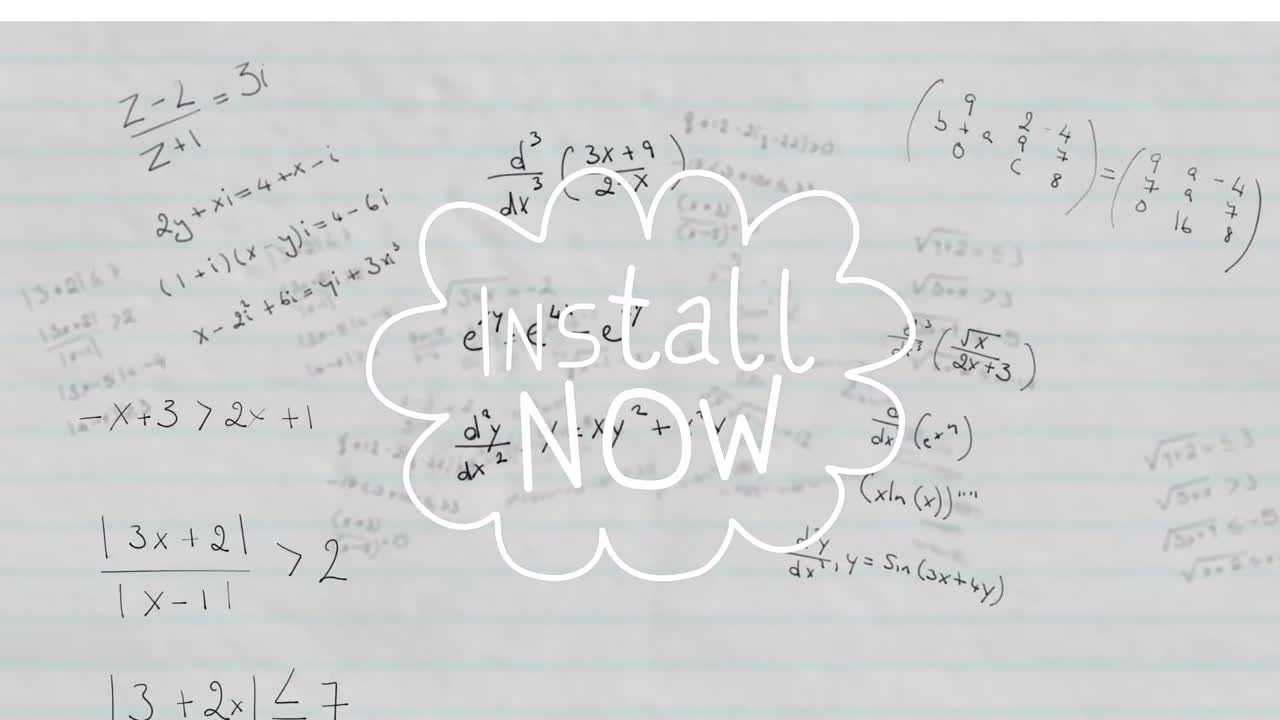 수학 수식과 함께  ⁇  배경에 설치의 애니메이션