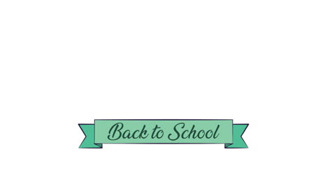 back to school label with supplies