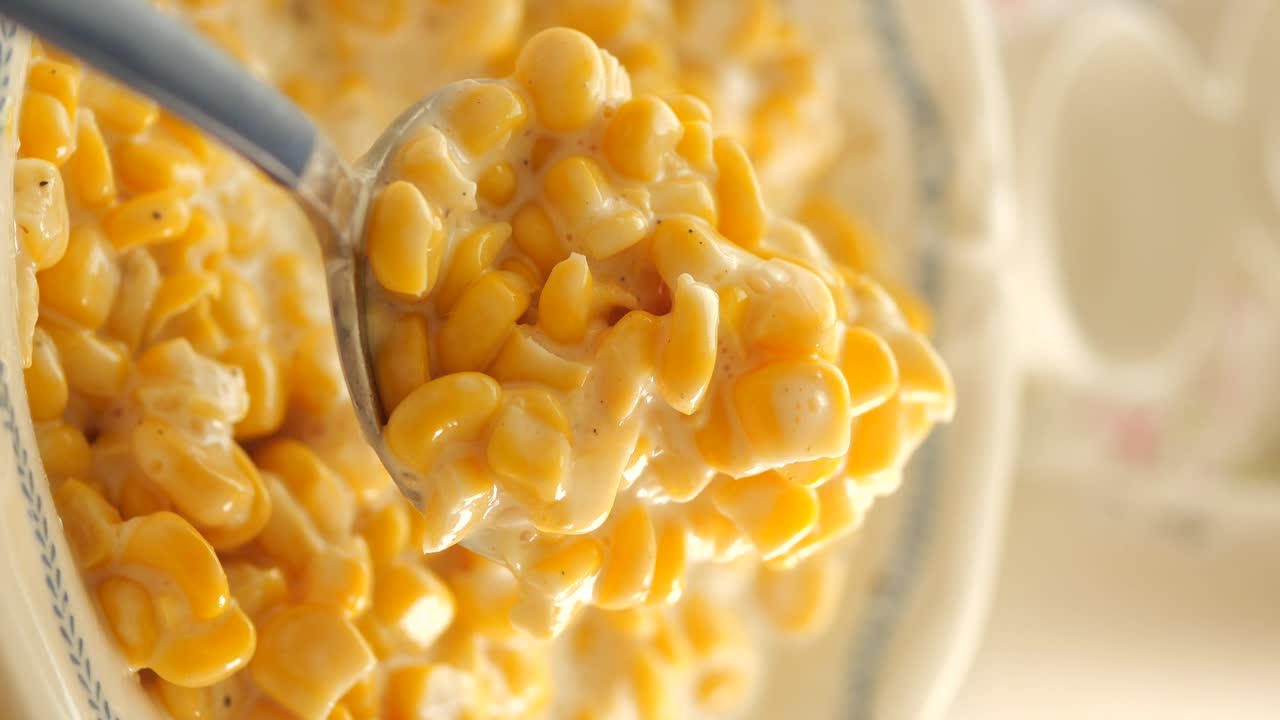 Creamed Corn on a Spoon
