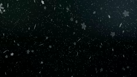 caída de nieve fondo de invierno con suave caída de copos de nieve brillantes 4k bucle sin costuras