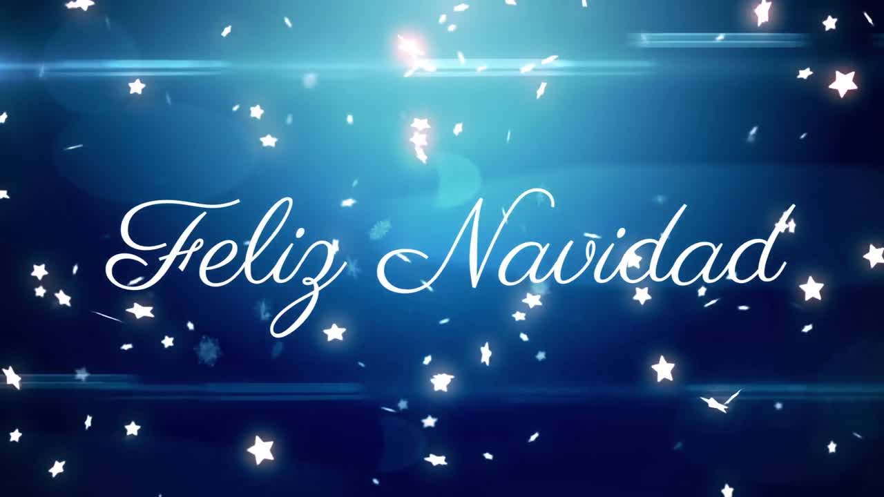 animación de felix navidad saludos de navidad sobre fondo azul