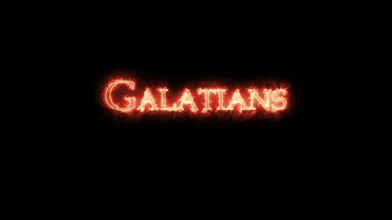 gálatas escrito con fuego.