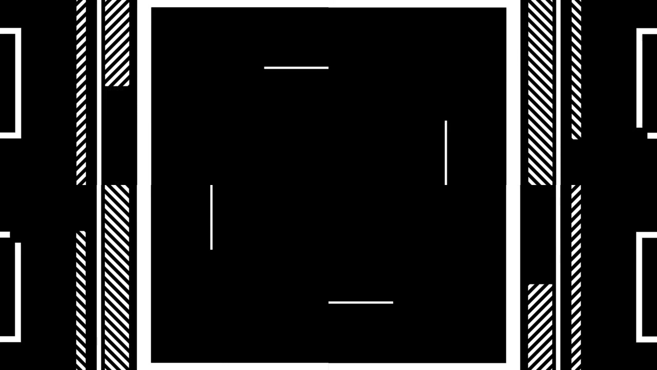 Abstract Black and White Geometric Pattern Animation with Expanding Squares