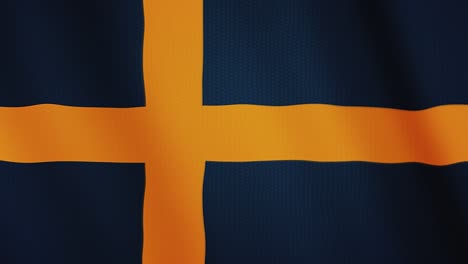 sweden flag waving animation. full screen. symbol of the country