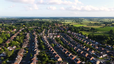 ariel view of kenilworth town in warwickshire