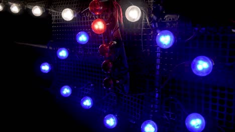 fondo abstracto con luces intermitentes cercanas navidad