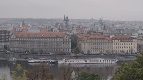 historical buildings with the church of our lady before tyn in prague