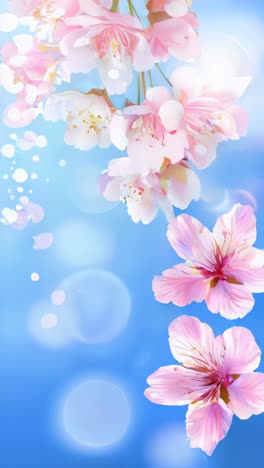 pink flowers, spring graphic design background