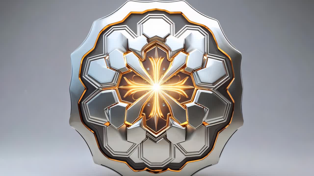 Metallic Geometric Ornament