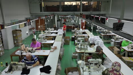 efficient textile production line in a modern factory