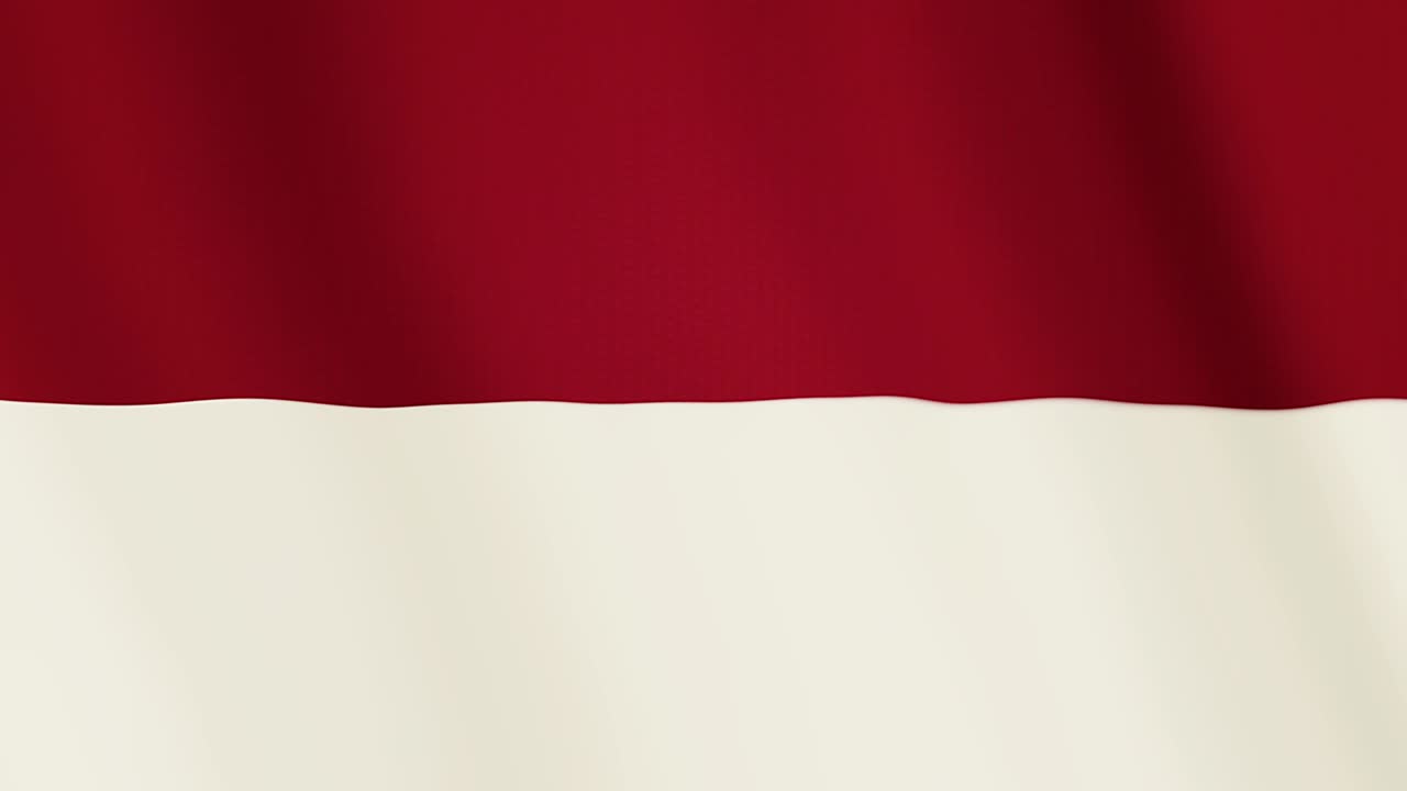 Indonesia flag waving animation. Full Screen. Symbol of the country