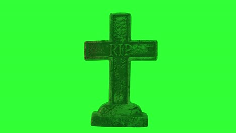 halloween background element on chroma key a candlelit cross shaped grave