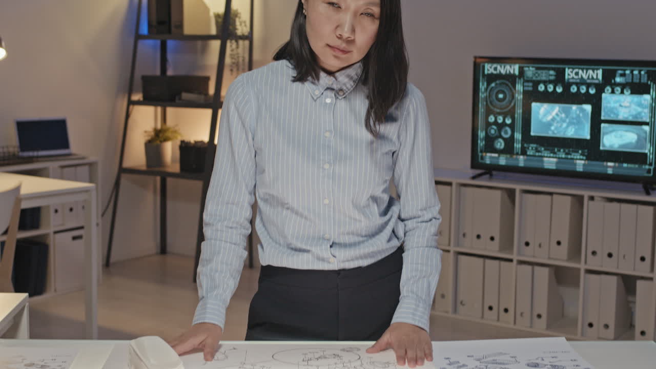 Portrait of Female Asian Engineer in Office
