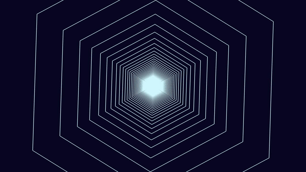 líneas blancas y formas azules de laberinto 3d crean un camino intrincado en un fondo oscuro