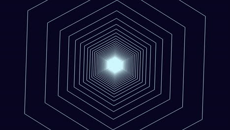 líneas blancas y formas azules de laberinto 3d crean un camino intrincado en un fondo oscuro