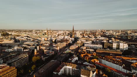 timelapse of the city of hamburg, germany, europe, from hauptkirche st